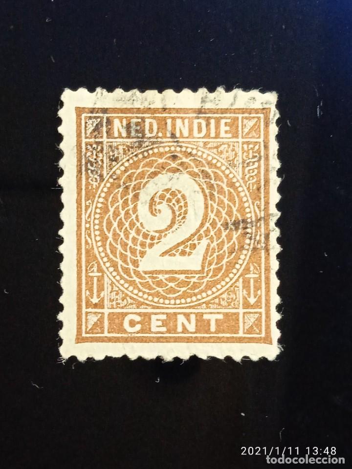 Sellos: HOLANDA INDIA 2 CTS, A&Ntilde;O 1910. - Foto 1