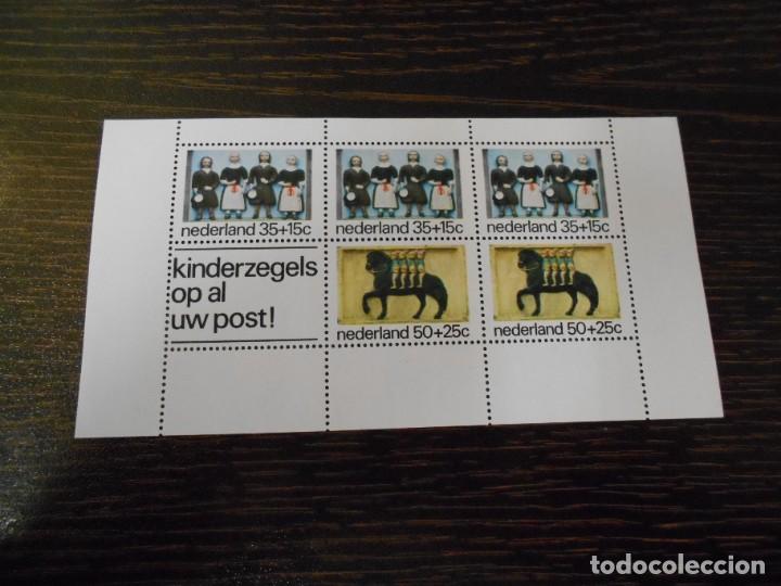 Sellos: HOLANDA-HOJA BLOQUE-5 SELLOS-1975 - Foto 1