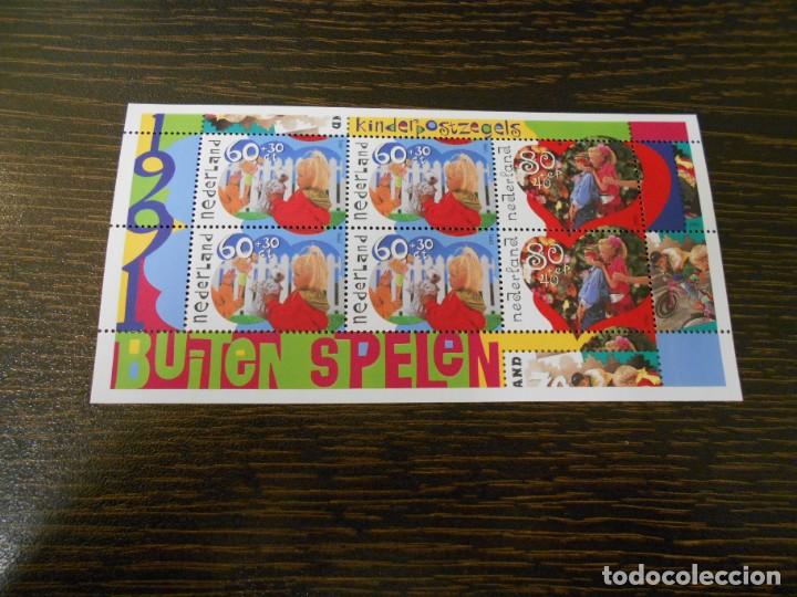 Sellos: HOLANDA-HOJA BLOQUE-6 SELLOS-1991 - Foto 1