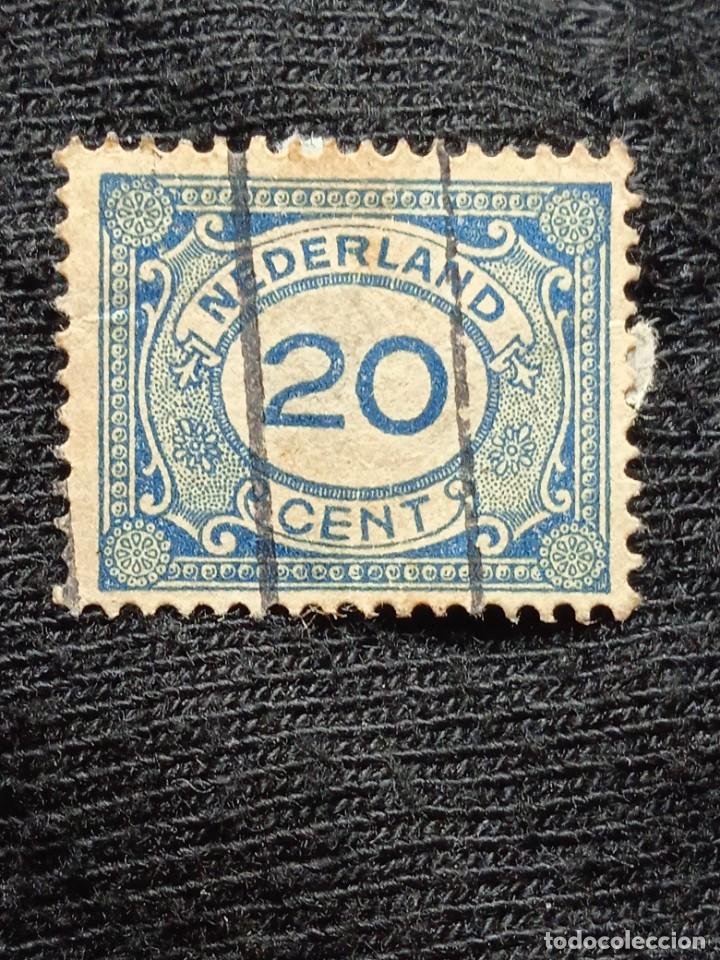 Sellos: HOLANDA 20 CENT CIFRAS A&Ntilde;O 1900. - Foto 1