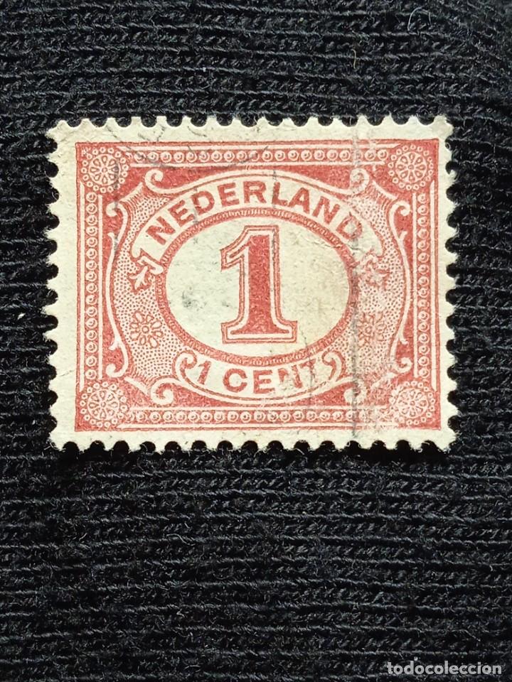 Sellos: HOLANDA 1 CENT CIFRAS A&Ntilde;O 1913. - Foto 1