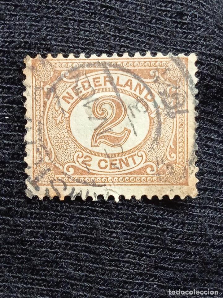 Sellos: HOLANDA 2 CENT CIFRAS A&Ntilde;O 1898. - Foto 1