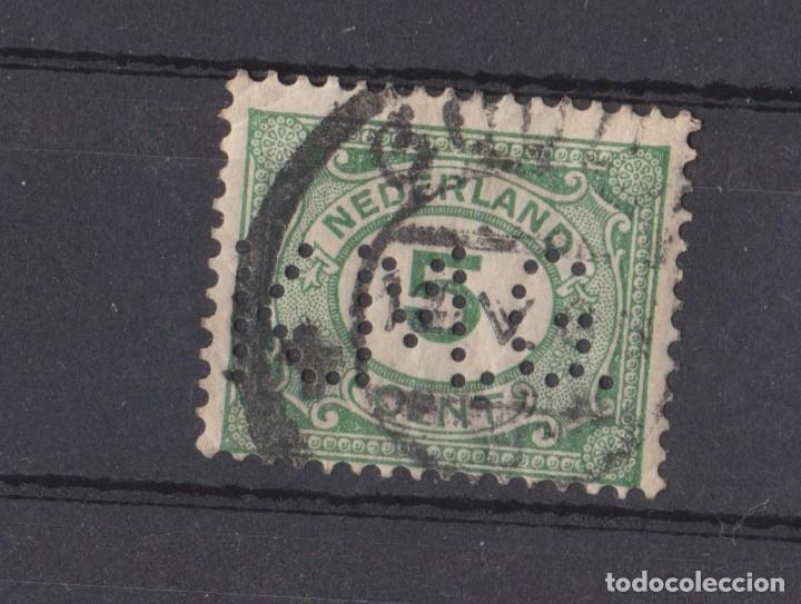 Sellos: HOLANDA 5 CT PERFORADO 1899 - Foto 1