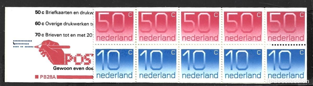 Sellos: HOLANDA CARNET 1104C** - A&Ntilde;O 1982 - CIFRAS - Foto 1