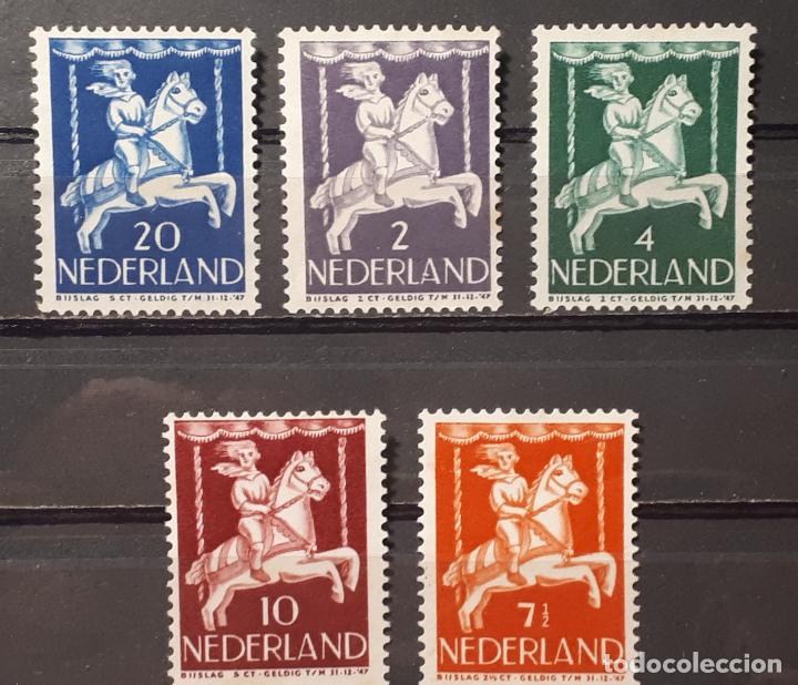Sellos: HOLANDA (*) 1946 YVERT 461/5 - Foto 1