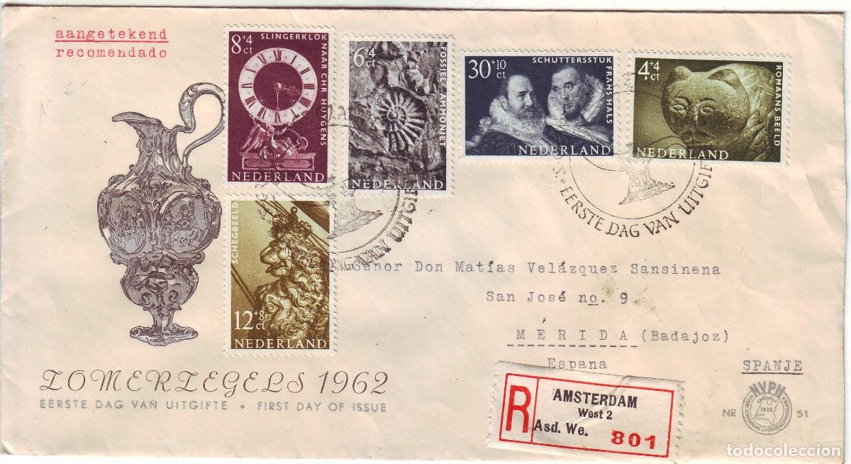 Sellos: SOBRE DE HOLANDA DE 1962 - Foto 1