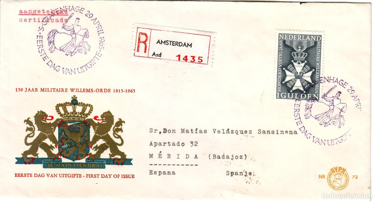 Sellos: SOBRE DE HOLANDA 1965 - Foto 1