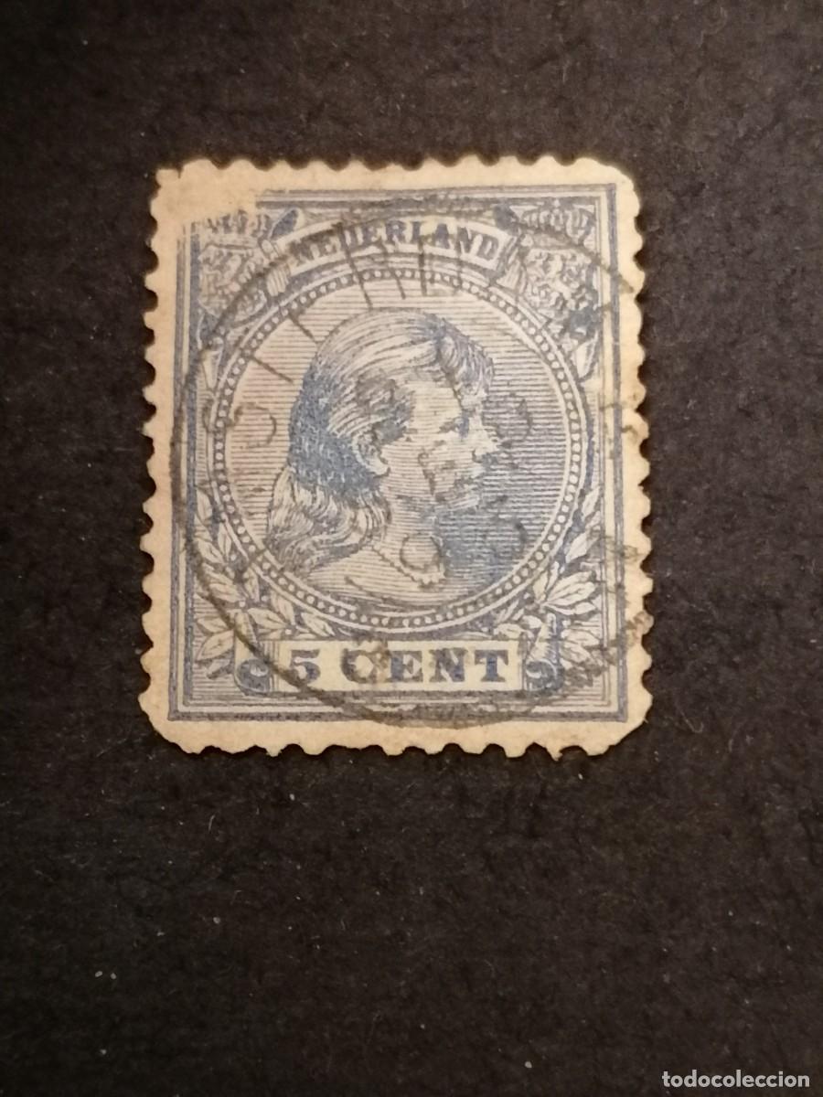 Sellos: Sello, Holanda, 5 cent ,1894, usado - Foto 1
