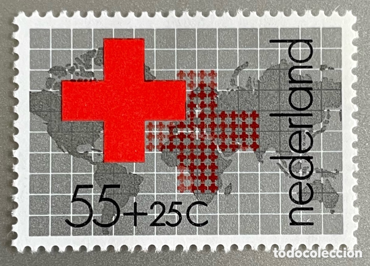Sellos: Pa&iacute;ses Bajos. cruz roja. 1978 - Foto 1
