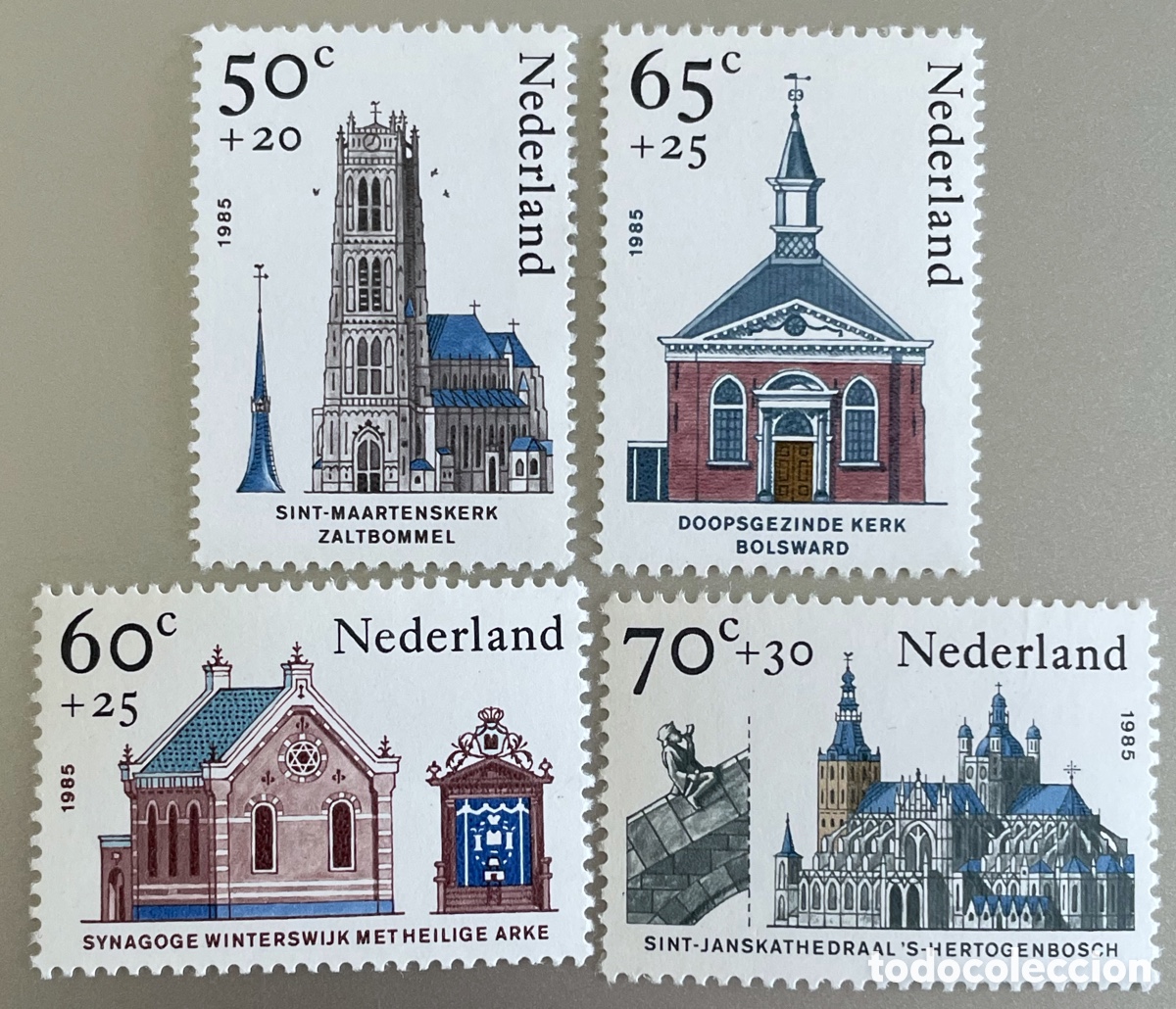 Sellos: Pa&iacute;ses Bajos. Obras sociales. Edificios religiosos 1985 - Foto 1