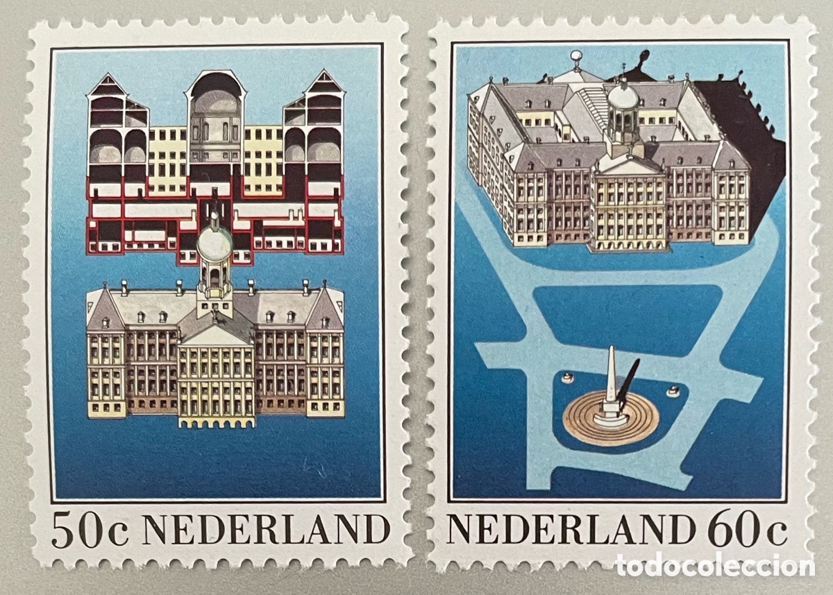 Sellos: Pa&iacute;ses Bajos. Palacio Real. Amsterdam. 1982 - Foto 1