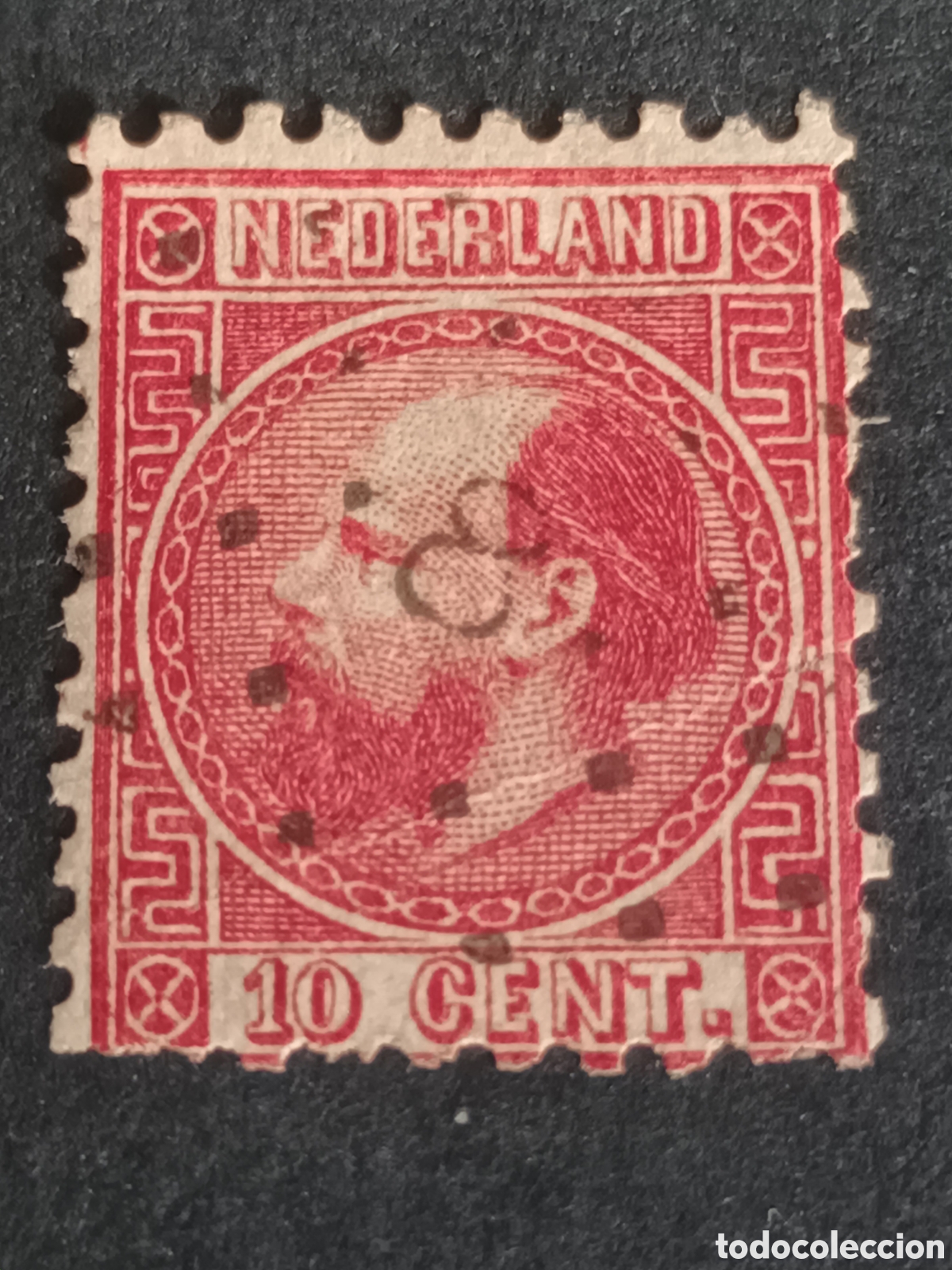 Sellos: HOLANDA. 1867. 10 C&Eacute;NTIMOS DE GUILLERMO III. YT 8. - Foto 1
