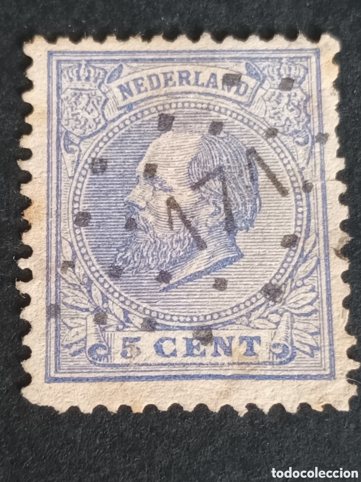 Sellos: HOLANDA. 1872/88. 5 C&Eacute;NTIMOS. YT 19 - Foto 1
