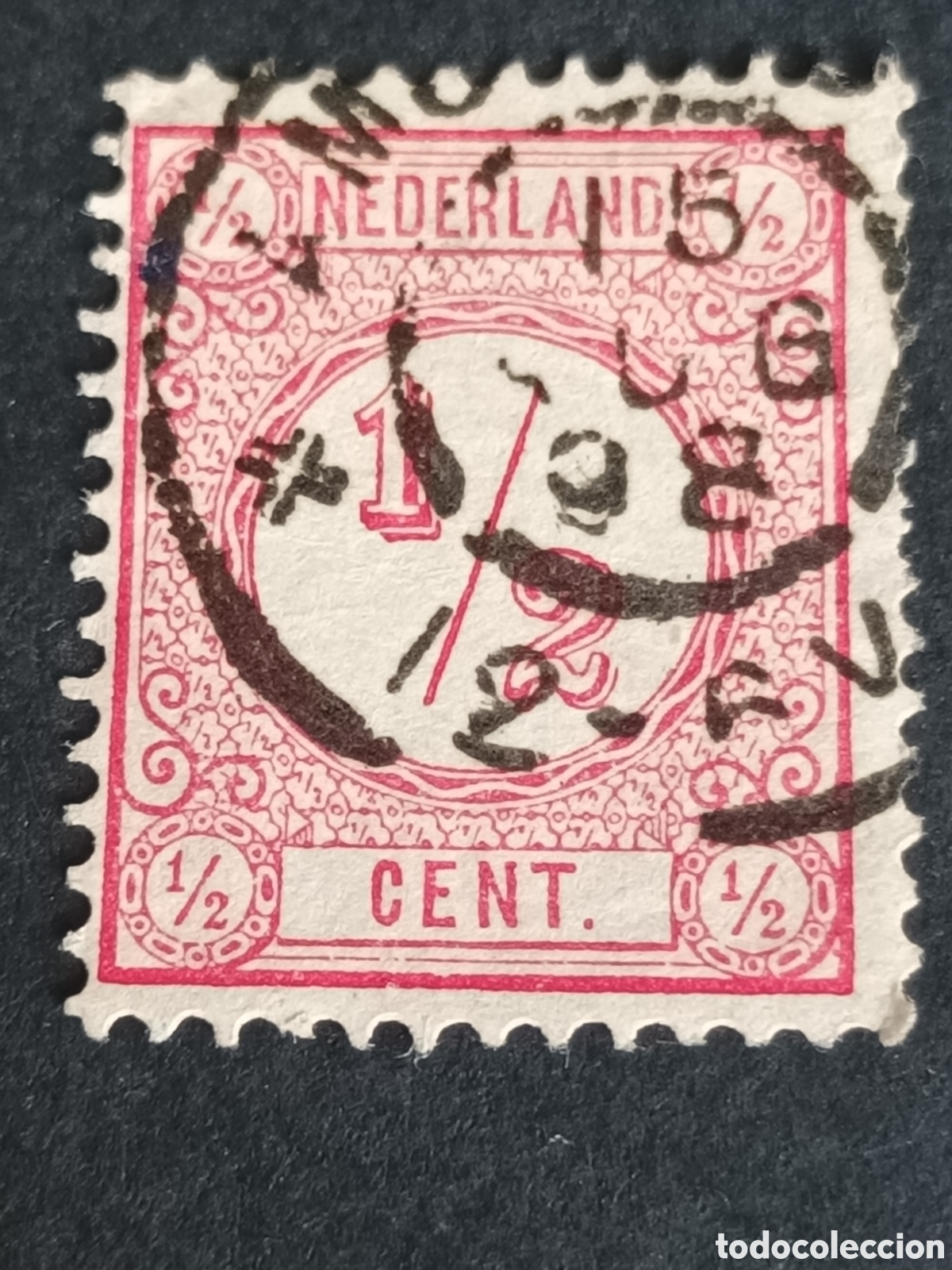 Sellos: HOLANDA. 1876/94. &frac12; C&Eacute;NTIMO. YT 30. - Foto 1