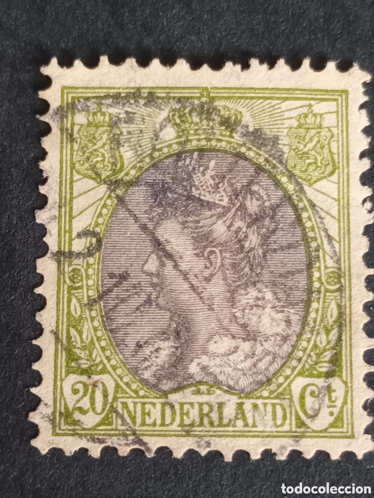 Sellos: HOLANDA. 1908/22. 20 C&Eacute;NTIMOS. YT 78. - Foto 1