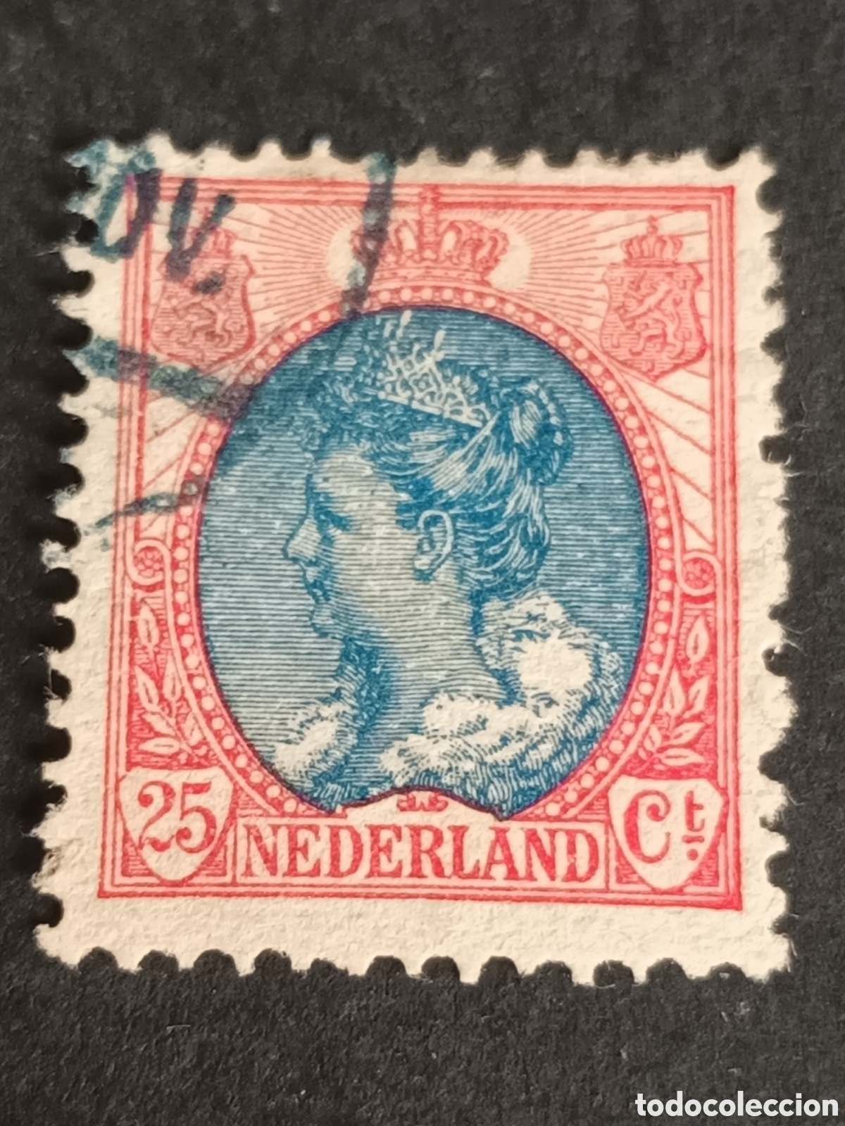 Sellos: HOLANDA 1898/23. 25 C&Eacute;NTIMOS. YT 59. - Foto 1