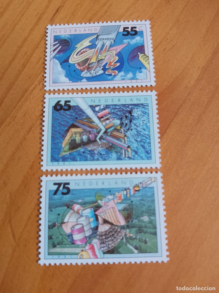 Sellos: HOLANDA - A&Ntilde;O 1991 - PROTECCI&Oacute;N DEL MEDIO AMBIENTE - Foto 1