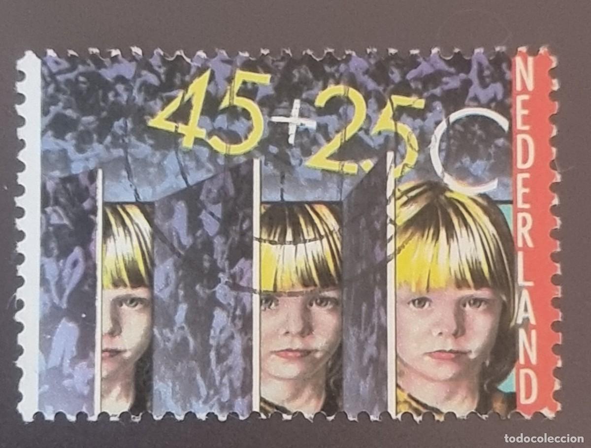 Sellos: SELLO USADO HOLANDA 1981 NI&Ntilde;OS - Foto 1