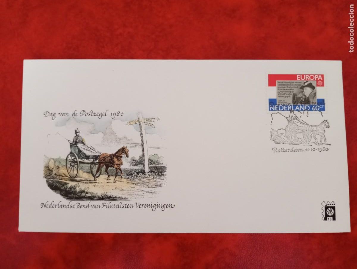 Sellos: HOLANDA 1980, SPD, DIA DEL SELLO - Foto 1