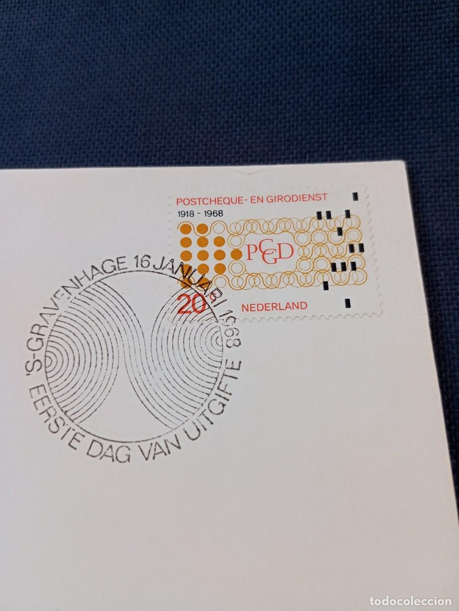 Sellos: HOLANDA, 1968, SOBRE PRIMER.D&Iacute;A, CINCUENTENARIO - Foto 3
