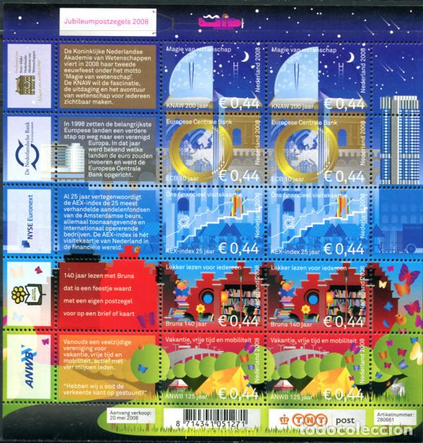 Sellos: 313036 MNH HOLANDA 2008 ANIVERSARIOS - Foto 1