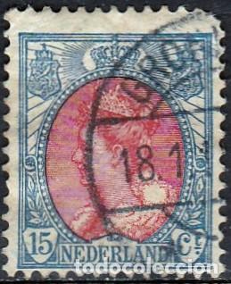Sellos: 1908 - 1922 - HOLANDA - REINA GUILLERMINA - YVERT 76A - Foto 1