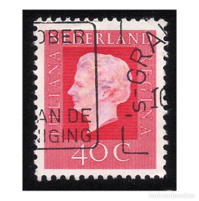 Sellos: HOLANDA PAÍSES BAJOS 1972. YVERT 946. MONARQUIA. REINA JULIANA. USADO