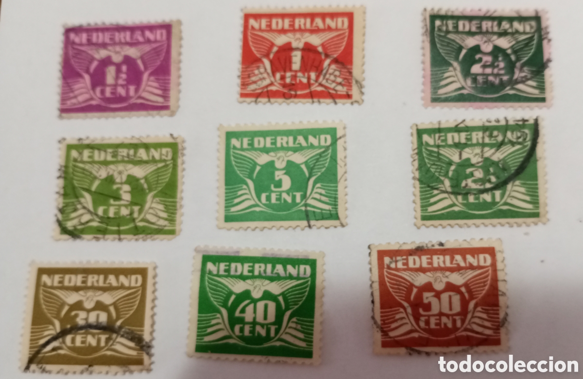 Sellos: 9 sellos Holanda 1941 n&uacute;meros usado - Foto 1
