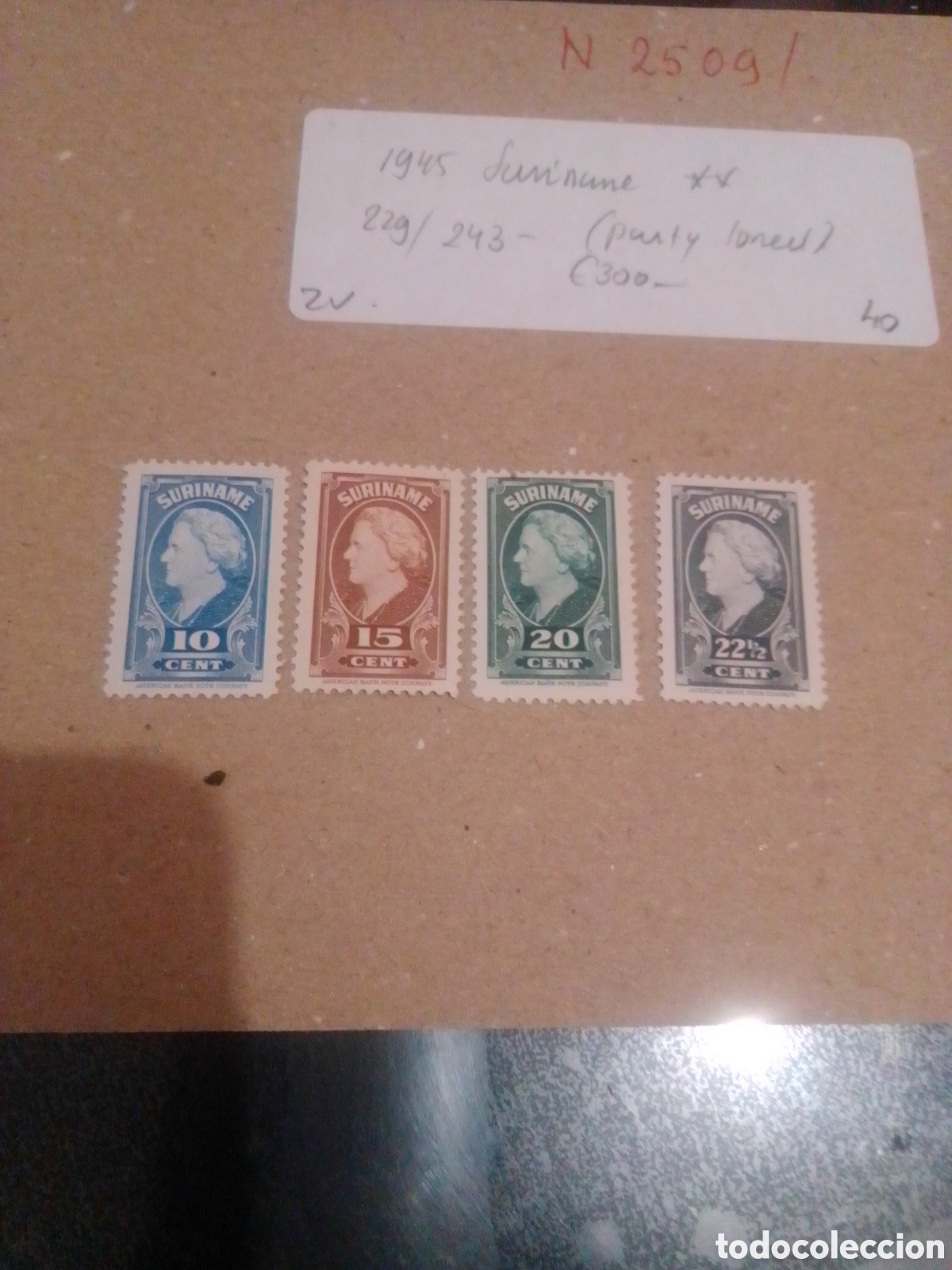 Sellos: SURINAME 1945 Guillermina - Foto 1