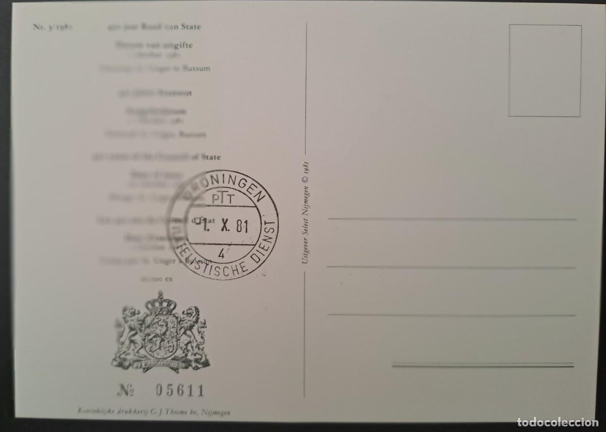 Sellos: Carta postal de Paises Bajos 1981 - Foto 2