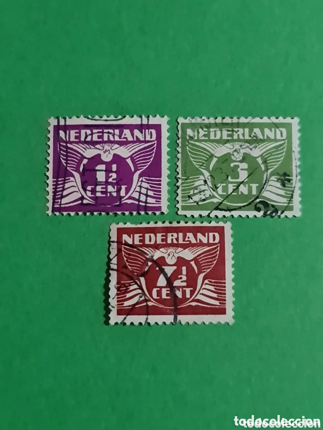 Sellos: HOLANDA : lote 3 sellos n&uacute;meros. - Foto 2