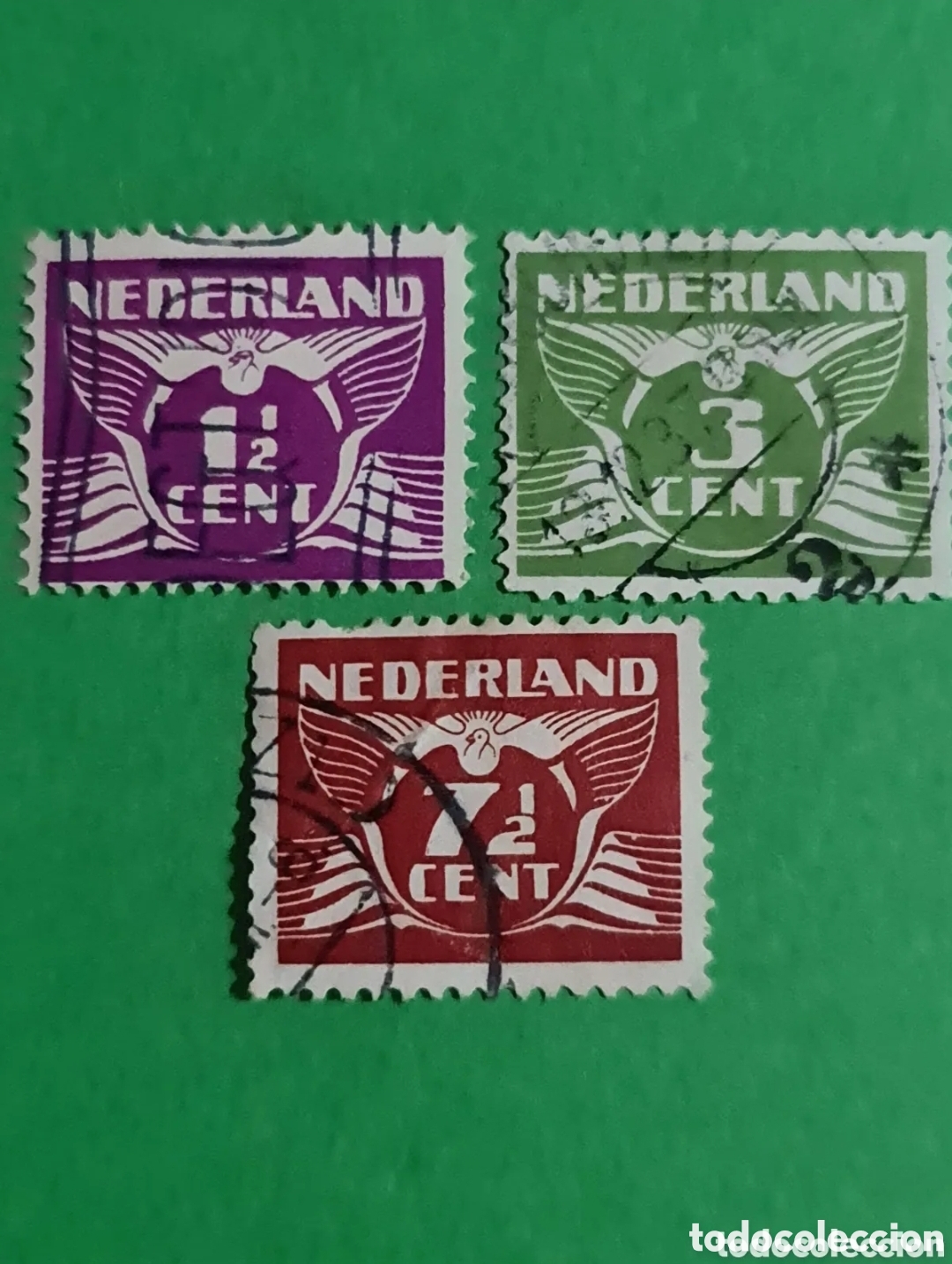 Sellos: HOLANDA : lote 3 sellos n&uacute;meros. - Foto 1