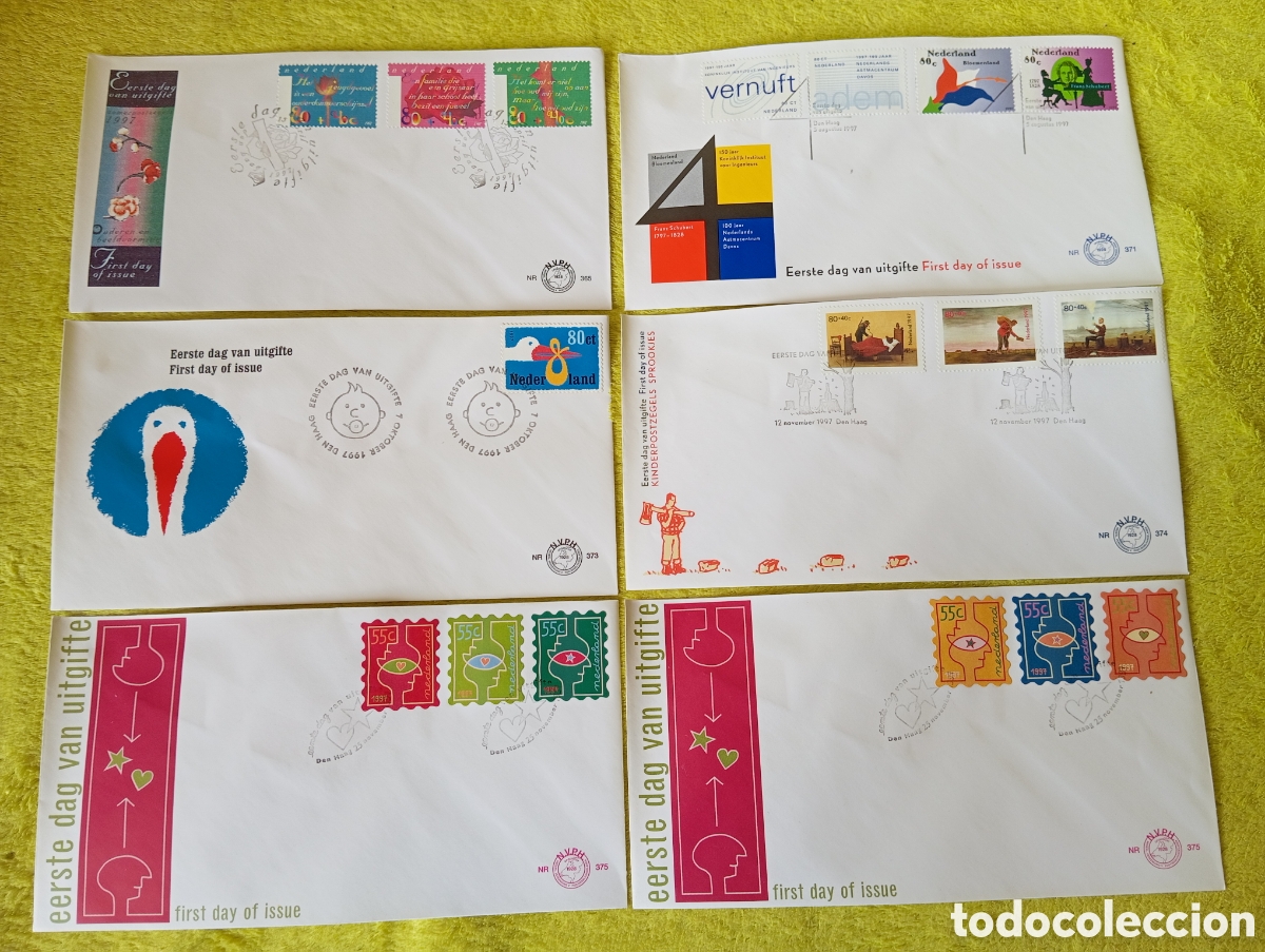 Sellos: Sobres FDC Pa&iacute;ses Bajos 1997 ** - Foto 1