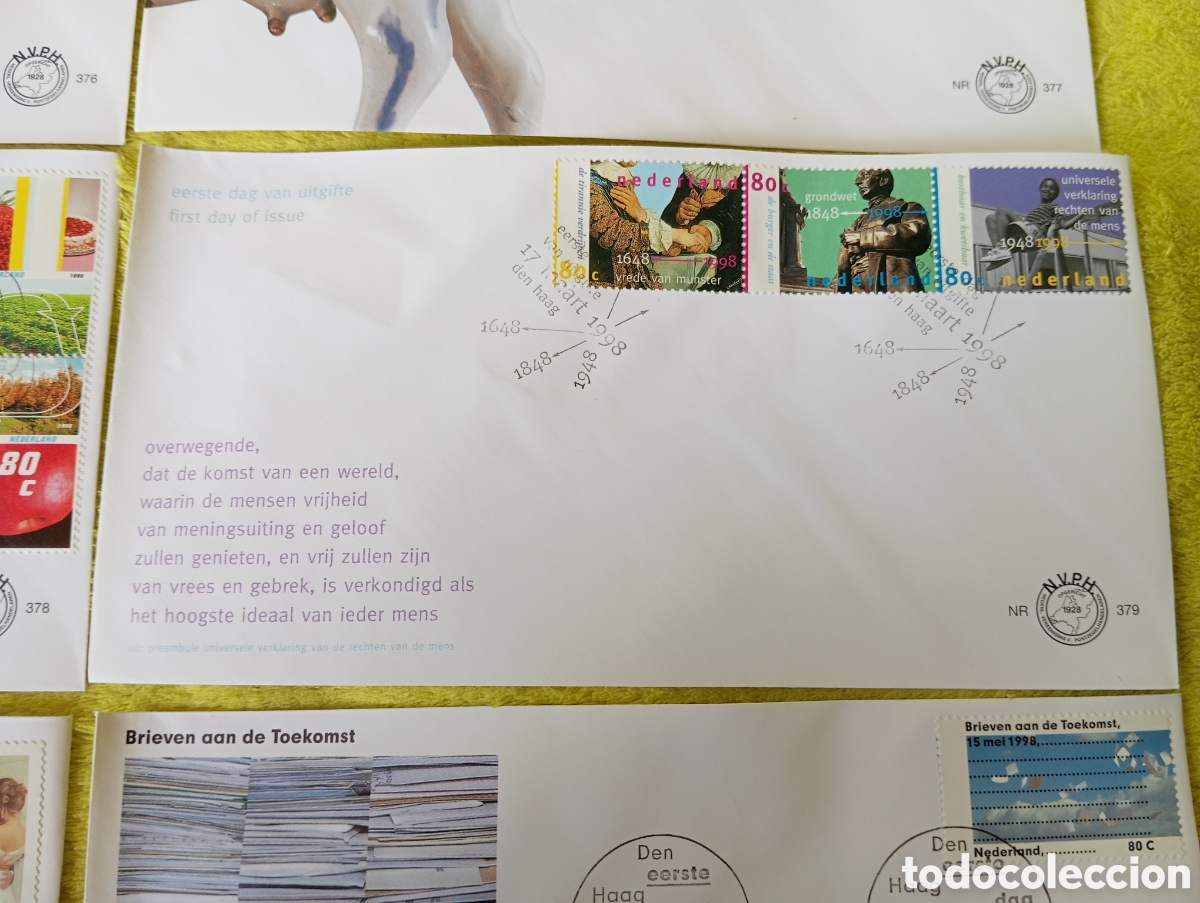 Sellos: Sobres FDC Pa&iacute;ses Bajos 1998 ** - Foto 4
