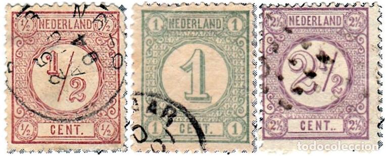 Sellos: 1876 - 1894 - HOLANDA - YVERT 30,31,33 - Foto 1