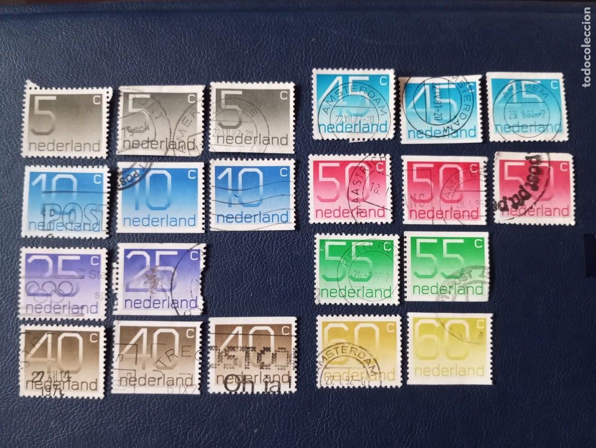 Sellos: HOLANDA, 1976, CIFRAS, DIVERSOS DENTADOS - Foto 1