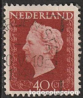 Sellos: Holanda 1947 Scott 297 Sello &ordm; Reina Guillermina Queen Wilhelmina (1880-1962) Michel 489 Yvert 477