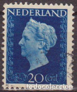 Sellos: Holanda 1947 Scott 292 Sello &ordm; Reina Guillermina Queen Wilhelmina (1880-1962) Michel 484 Yvert 472