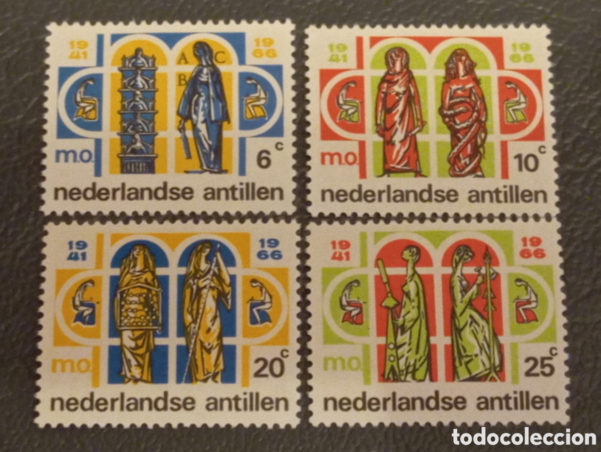 Sellos: Netherlands Antilles 1966 - 25th Anniv. Education Set (Mi #166-169) MNH