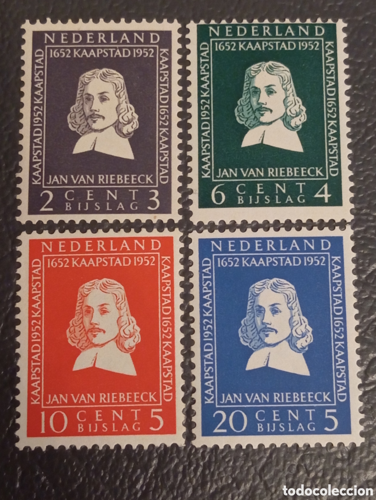 Sellos: Pa&iacute;ses Bajos 1952 - Serie Jan van Riebeeck NVPH 578-581 MNH