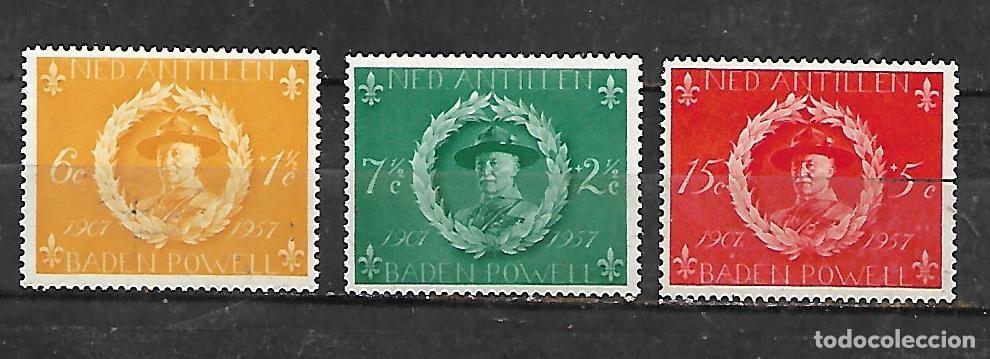 Sellos: 1957: Antillas Holandesas Serie &rdquo;50 Aniversario del movimiento mundial scout&rdquo; (MH*)