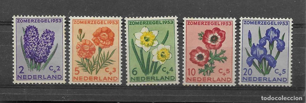 Sellos: Serie completa nueva de Holanda de 1953. Tema flora
