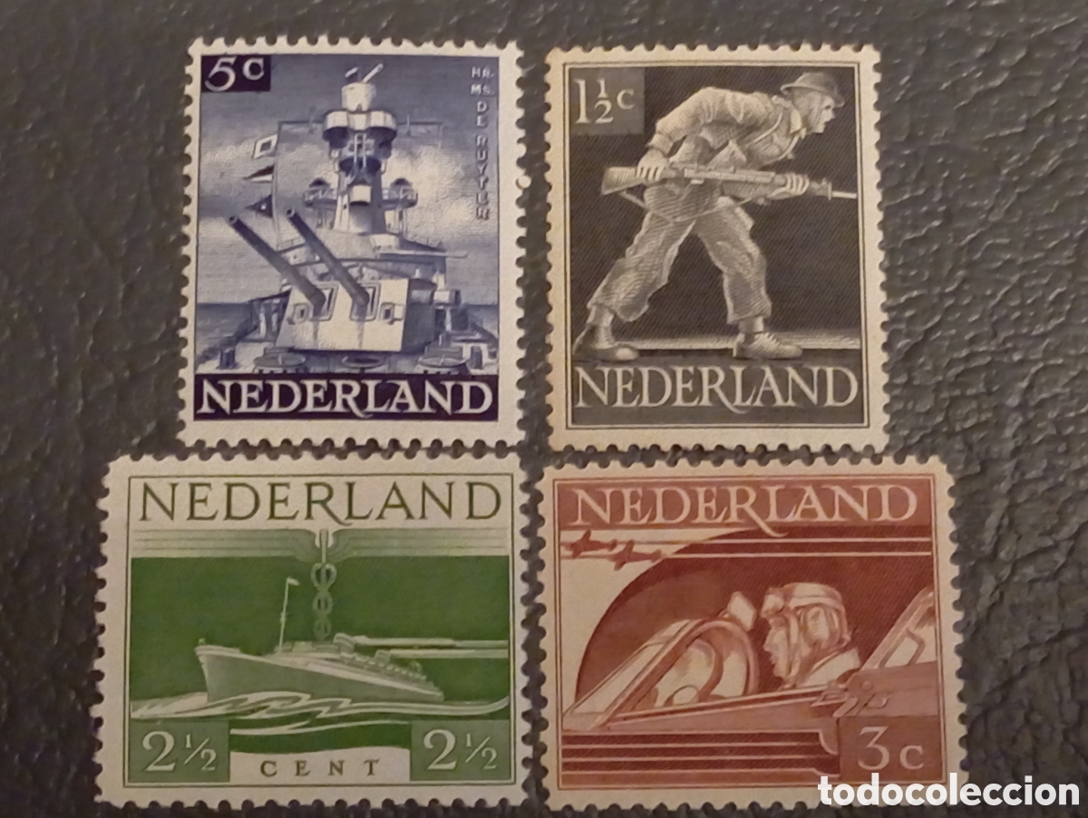 Sellos: Pa&iacute;ses Bajos 1944 - Serie Liberaci&oacute;n (Cms. 262-265) - MH