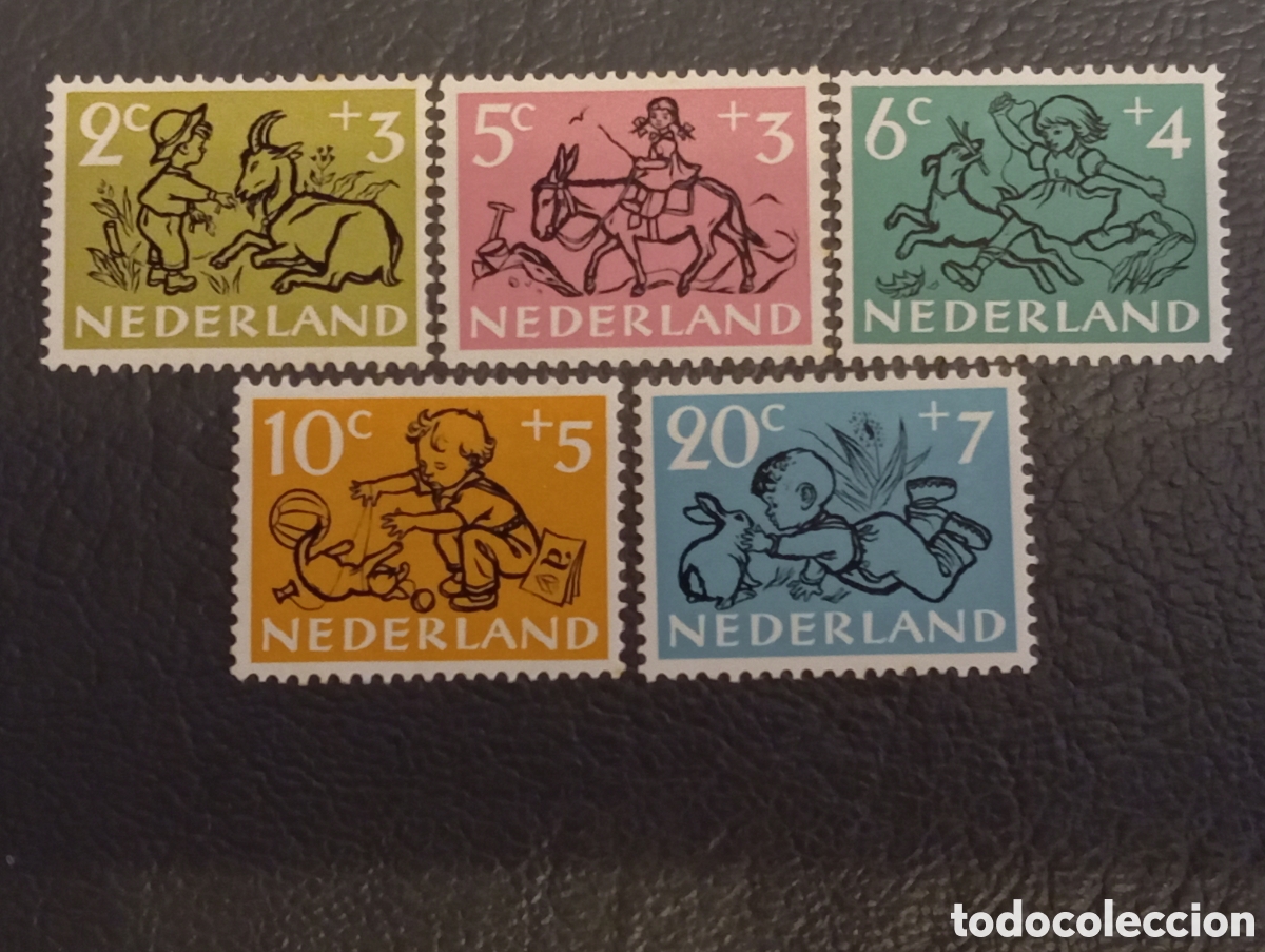 Sellos: Pa&iacute;ses Bajos 1952 - Serie Completa Ni&ntilde;os (NVPH 596-600) MNH**