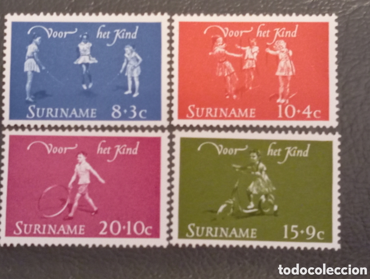 Sellos: Suriname 1964 - Serie Completa &rdquo;Juegos Infantiles&rdquo; - Cat. Michel 450/53 - MNH