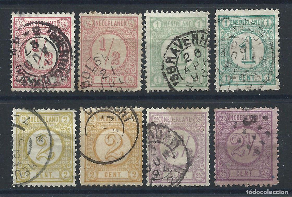 Sellos: Pays-Bas N&deg;30/33a Obl (FU) 1876/94 - Chiffre