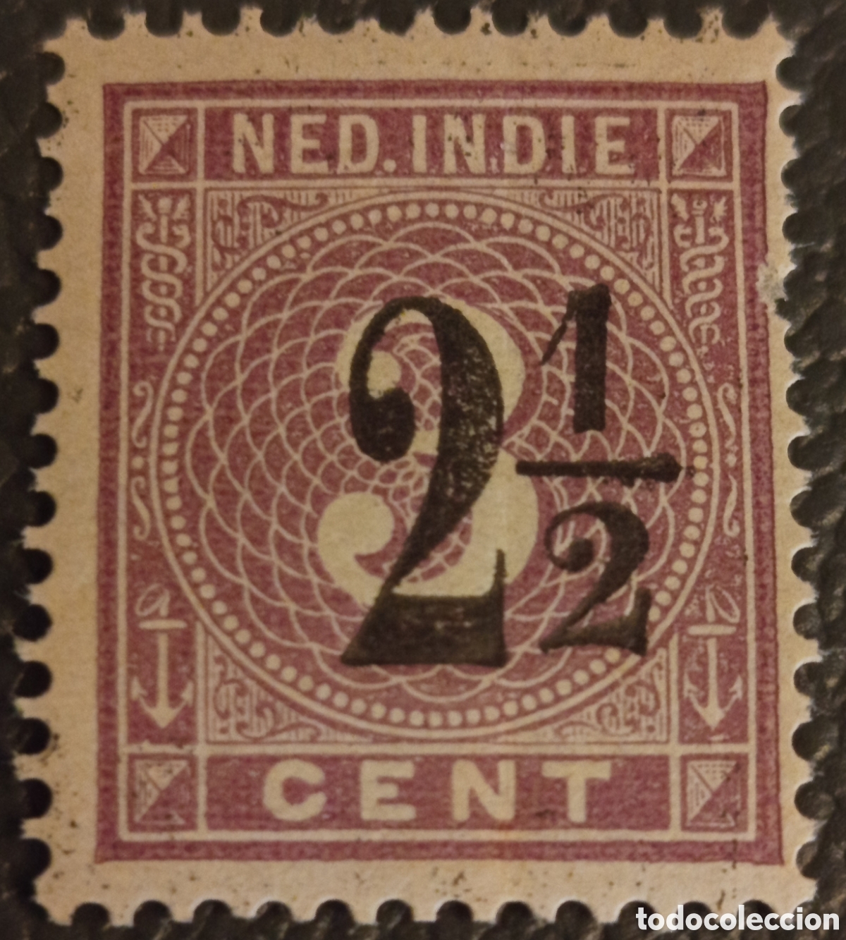 Sellos: Ned. Indi&euml; 1902 - Sello 2&frac12;c sobre NVPH 39 MH