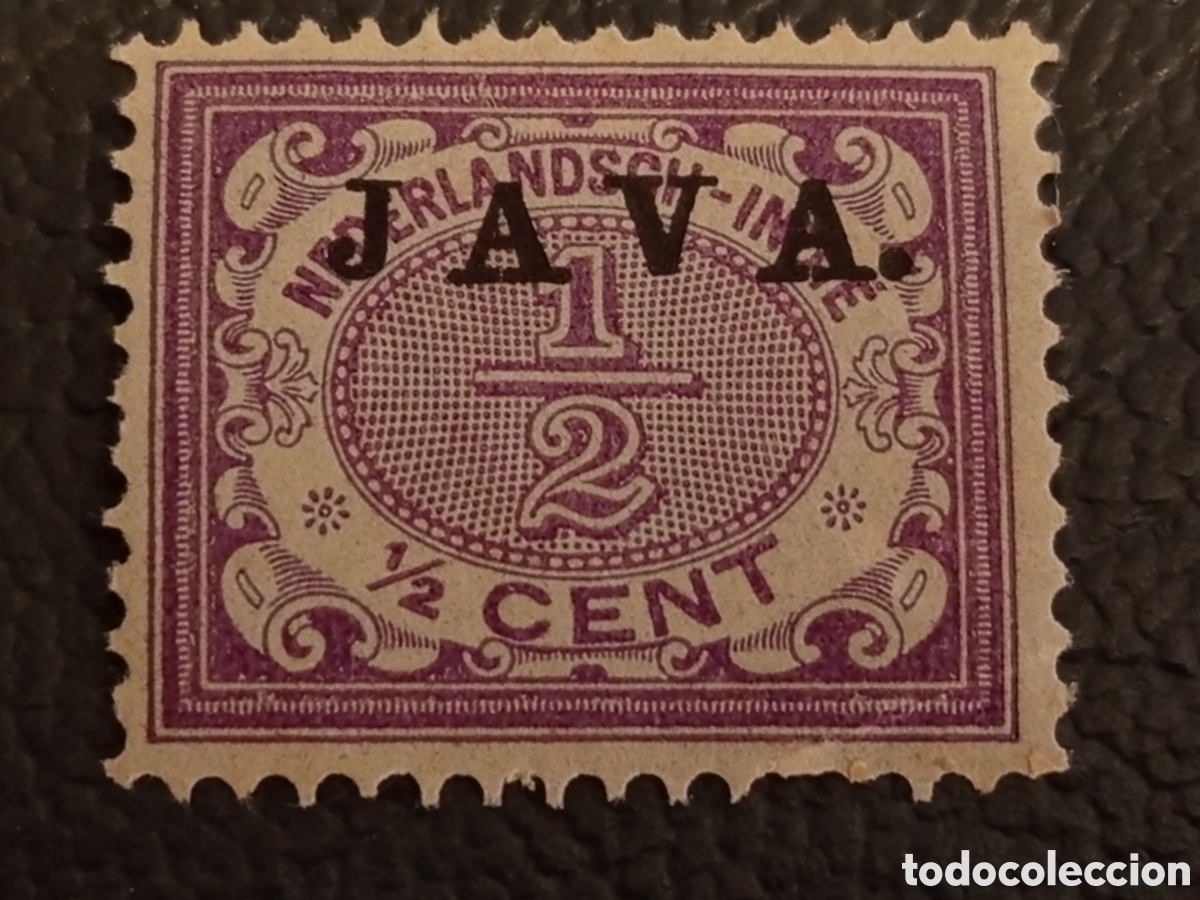 Francobolli: Sello Indias Orientales Neerlandesas 1908 &frac12;c Violeta MNH NVPH 63a Mi 61F