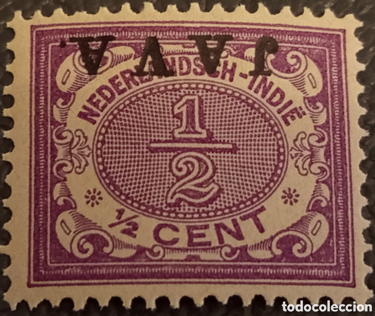 Sellos: Indias Orientales Neerlandesas 1908 - &frac12;c Sobreimpresi&oacute;n Invertida &rdquo;JAVA&rdquo; - NVPH 64f MNH