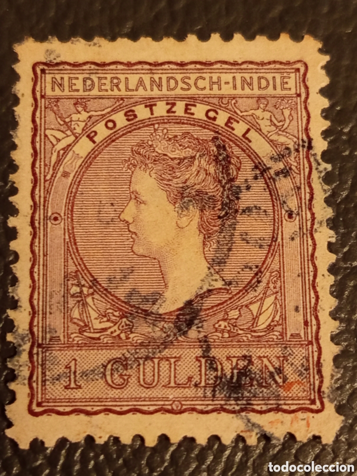Sellos: Sello Indias Orientales Neerlandesas 1906 - 1 Gulden Usado (NVPH 58 / Michel 53)